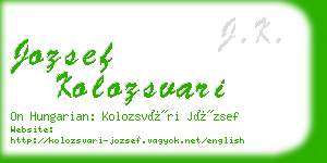 jozsef kolozsvari business card